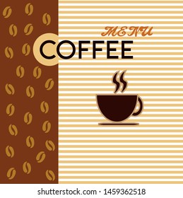 coffee menu on the background