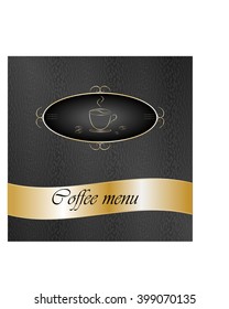 coffee menu on a black background