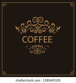 Coffee menu on  a dark background
