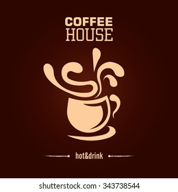 coffee menu on the dark background