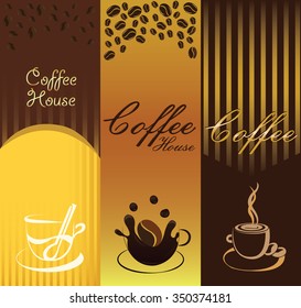 Coffee menu on the dark background