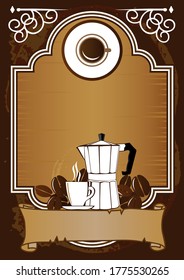 Coffee menu or poster or could be sticker