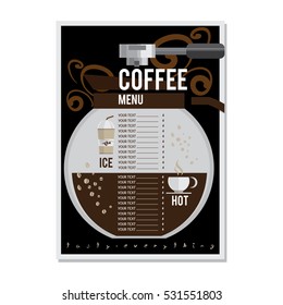 coffee menu template graphic  design objects