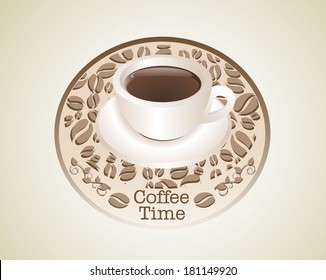 Coffee menu. Coffee time template.