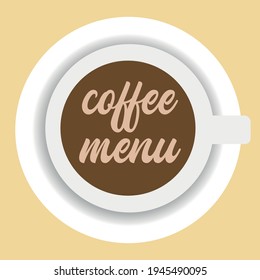 coffee menu vector isolated element. coffee cup.