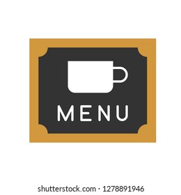 Coffee menu vector, coffee related flat design icon