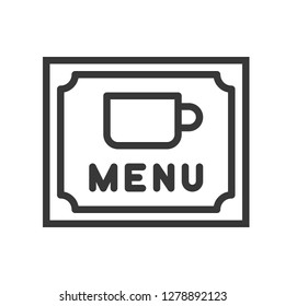 Coffee menu vector, coffee related line design editable stroke icon