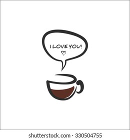 Coffee and message I love you