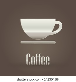 Coffee metallic symbol