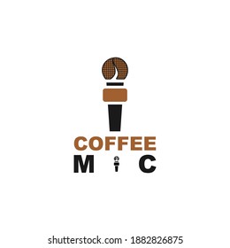 Coffee Mic Logo Design Vector