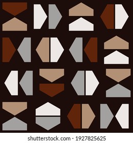 Coffee and milk arrows pattern. Vector double arrows pattern. Abstract arrows pattern.