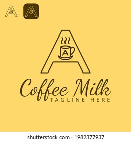 Logos für das Coffee Milch-Logo