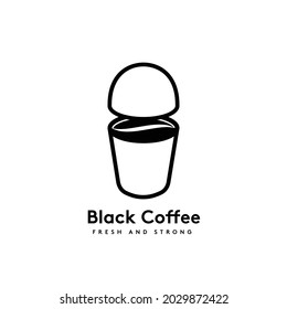 coffee and milkshake cafe logo