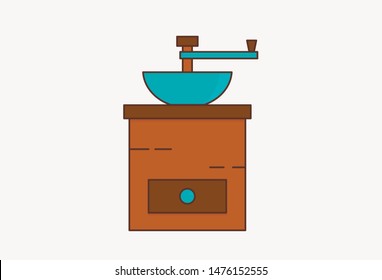 Coffee mill - Colorful icon - Coffee icon set
