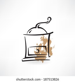 coffee mill grunge icon