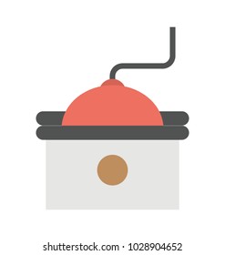 
Coffee mill, hand grinder flat icon
