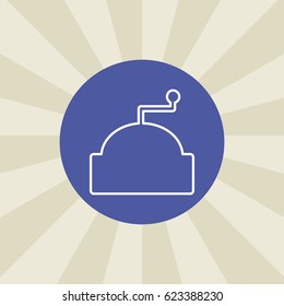 coffee mill icon. sign design. background