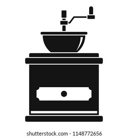Coffee mill icon. Simple illustration of coffee mill vector icon for web design isolated on white background