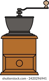 Ilustración de vectores aislados de Coffee Mill