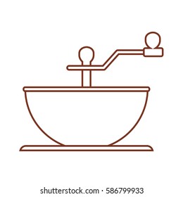 coffee mill make out line vector illustration eps 10