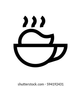 Coffee mini line, icon, background and graphic. The icon is black and white, linear  flat, vector, pixel perfect, minimal, suitable for web and print. 