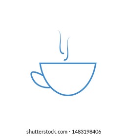 Coffee minimal line icon vector