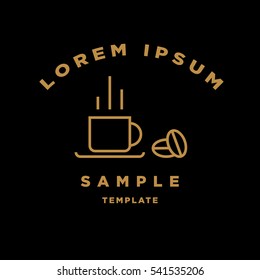 Coffee Minimal Sign Vector Design