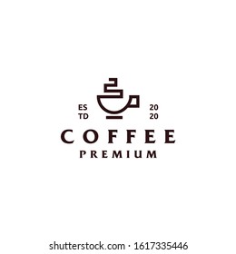 Coffee Minimalist Logo Design - Line Art Style