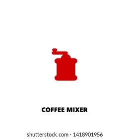 coffee mixer icon. coffee mixer vector design. sign design. red color
