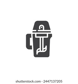 Icono de Vector de la batidora de café. signo plano lleno para concepto móvil y Diseño web. Icono de glifo de Coffee Blender. Símbolo, ilustración del logotipo. Vector gráfico