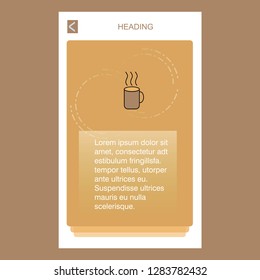 Coffee mobile vertical banner design design. Vector