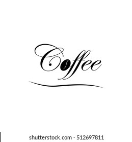 Coffee. Modern calligraphy