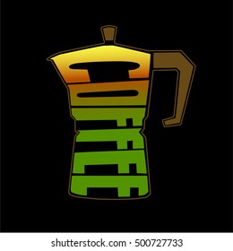  Coffee modern lettering Handdrawn poster. Vector isolated typography design.