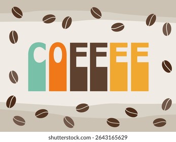 Coffee Modern Popular Drink Theme. Contemporary Lifestyle Beverage Symbol. Latte, Cappuccino, Americano Coffee Morning Drink. Cafe Bar Card Web Banner Design Element. Bean Shop Advertising. 