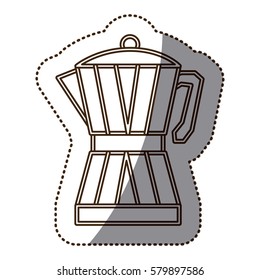 coffee moka pot icon image, vector illustration