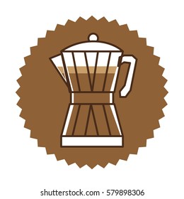 coffee moka pot icon image, vector illustration