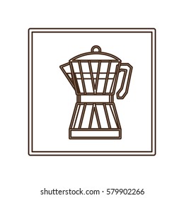 coffee moka pot icon image, vector illustration
