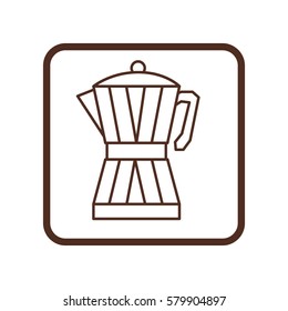 coffee moka pot icon image, vector illustration