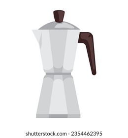 coffee moka pot icon isolated