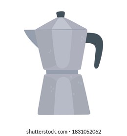 coffee moka pot retro isolated icon style vector illustration