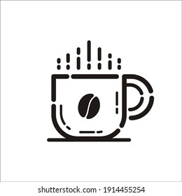 coffee monoline logo design, good for coffee shop