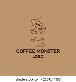 Coffee Monster Logo, Suitable for your Coffee or Cafe Business