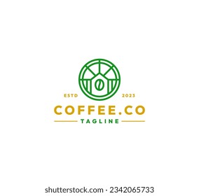 Coffee morning, coffee cafe logo illustration design template