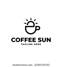 Coffee morning, coffee cafe logo illustration design template