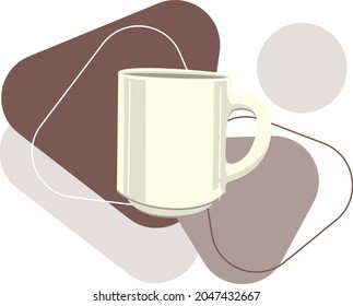 
coffee mug with .abstract background