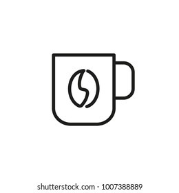 Coffee mug with bean icon