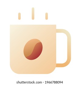 coffee mug bean single isolated icon with smooth style