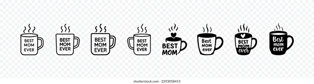 Coffee Mug with Best Mom Icon: Perfect for Mother’s Day, Fun, and Gift Designs, Coffee Mug with Best Mom Icon