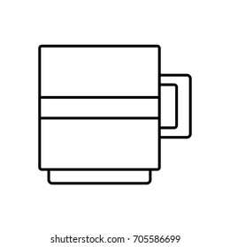 coffee mug beverage porcelain object line icon isolated on white background