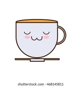 Coffee mug breakfast food menu icon. Isolated and flat vecctor illustration
